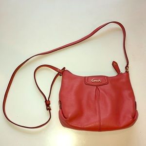 Coach Crossbody Leather Bag Coral/Pink